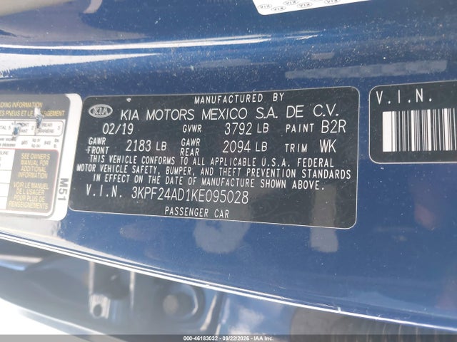 KIA Forte Lxs 2019 3KPF24AD1KE095028 Image 9