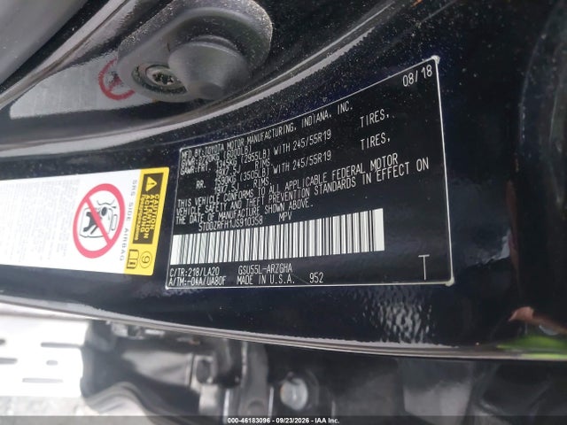 Toyota Highlander Limited 2018 5TDDZRFH1JS910358 Image 9