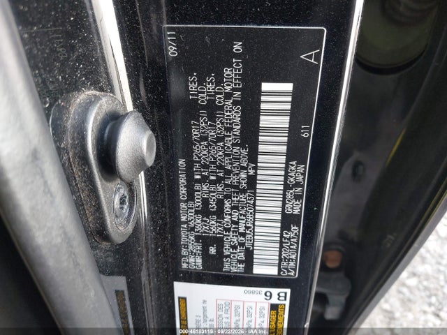 Aukcja sprzedaży 2011 Toyota 4runner Sr5 V6, vin: JTEBU5JR6B5074371, numer aukcji: 46183119