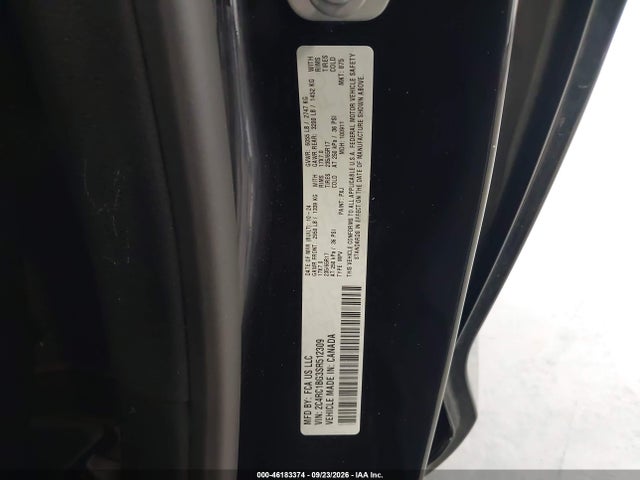 Aukcja sprzedaży 2025 Chrysler Pacifica Select, vin: 2C4RC1BG3SR512309, numer aukcji: 46183374
