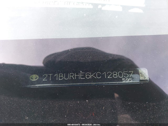 Продажа на аукционе авто 2019 Toyota Corolla Se, vin: 2T1BURHE6KC128057, номер лота: 46183472