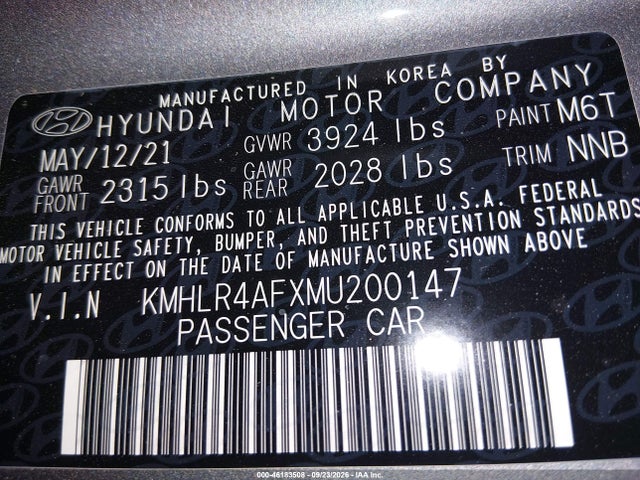 Продаж на аукціоні авто 2021 Hyundai Elantra N Line, vin: KMHLR4AFXMU200147, номер лоту: 46183508