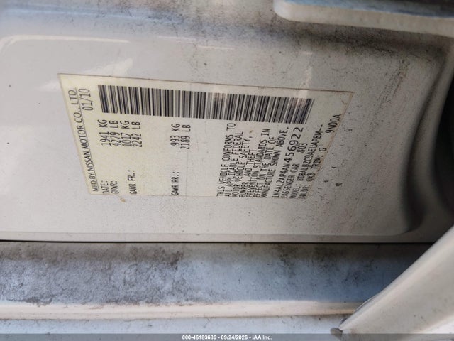 Продажа на аукционе авто 2010 Nissan Altima 2.5 S, vin: 1N4AL2AP4AN456922, номер лота: 46183686