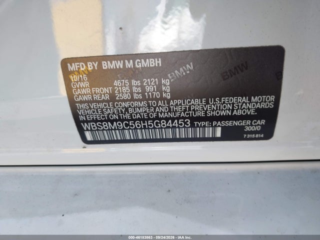 WBS8M9C56H5G84453 BMW M3