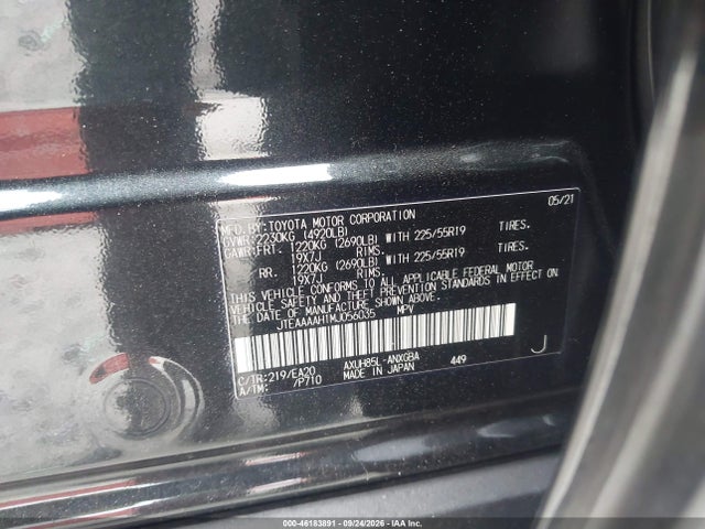 Aukcja sprzedaży 2021 Toyota Venza Le/xle/limited, vin: JTEAAAAH1MJ056035, numer aukcji: 46183891