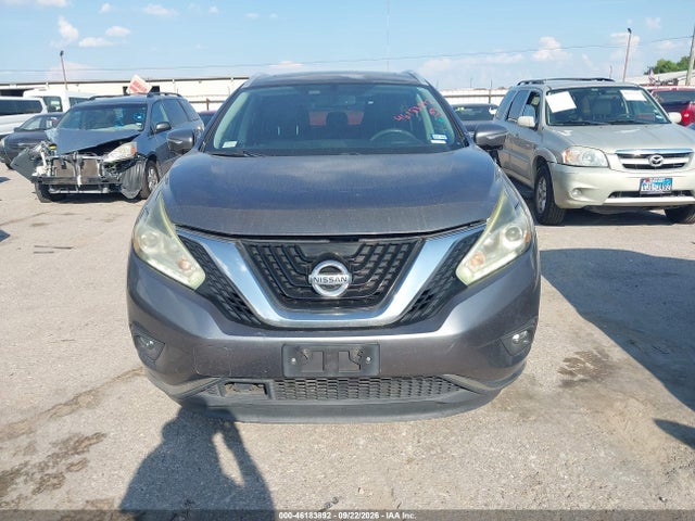 2015 Nissan Murano Sl მანქანა იყიდება აუქციონზე, vin: 5N1AZ2MG6FN265722, აუქციონის ნომერი: 46183892