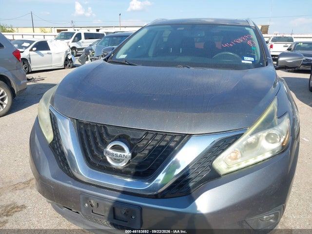 2015 Nissan Murano Sl მანქანა იყიდება აუქციონზე, vin: 5N1AZ2MG6FN265722, აუქციონის ნომერი: 46183892