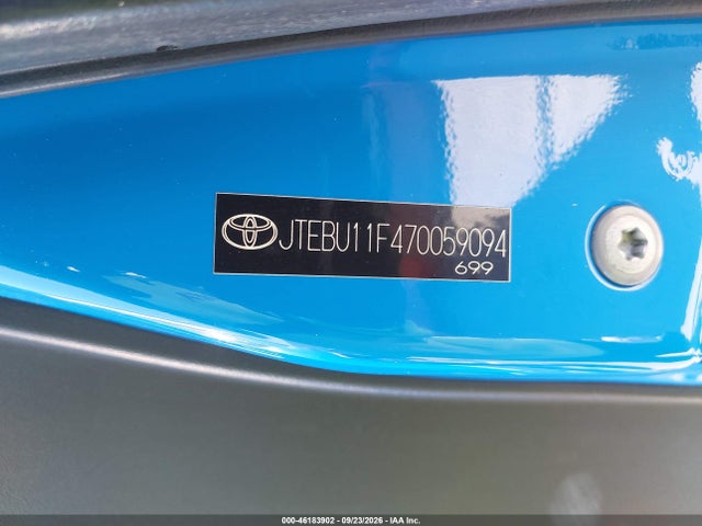 2007 Toyota Fj Cruiser მანქანა იყიდება აუქციონზე, vin: JTEBU11F470059094, აუქციონის ნომერი: 46183902