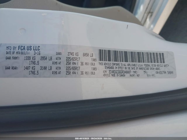 Dodge Grand Caravan Sxt 2016 2C4RDGCG6GR340007 Image 9