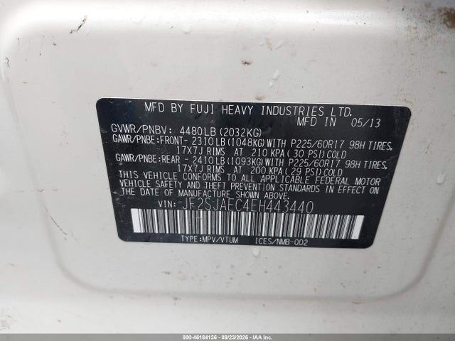 Subaru Forester 2.5i Premium 2014 JF2SJAEC4EH443440 Image 9