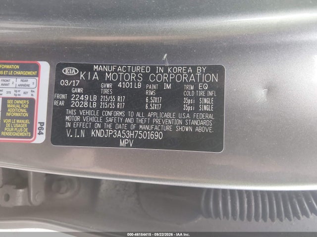 Продажа на аукционе авто 2017 Kia Soul +, vin: KNDJP3A53H7501690, номер лота: 46184415