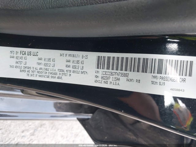 Aukcja sprzedaży 2015 Chrysler 200 S, vin: 1C3CCCBG7FN735882, numer aukcji: 46184495
