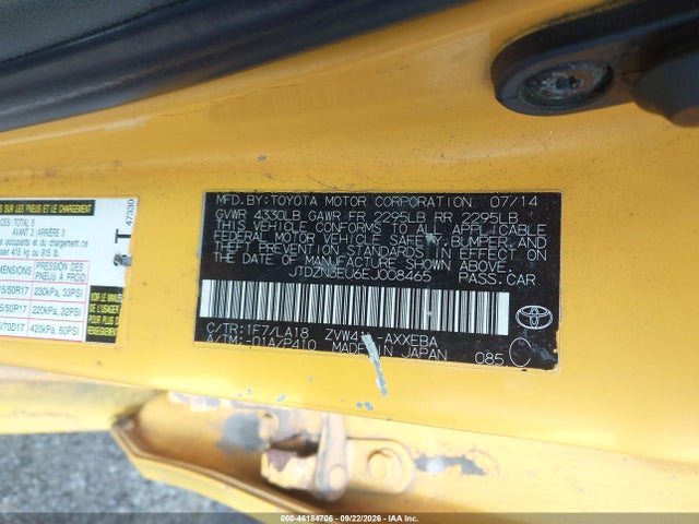 Aukcja sprzedaży 2014 Toyota Prius V Five, vin: JTDZN3EU6EJ008465, numer aukcji: 46184706