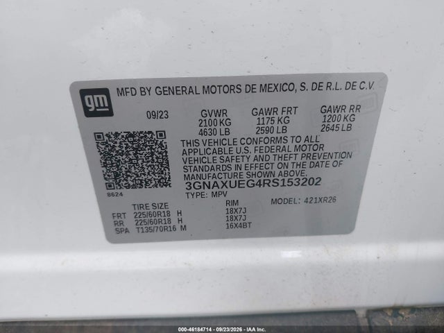 Chevrolet Equinox Awd Lt 2024 3GNAXUEG4RS153202 Image 9