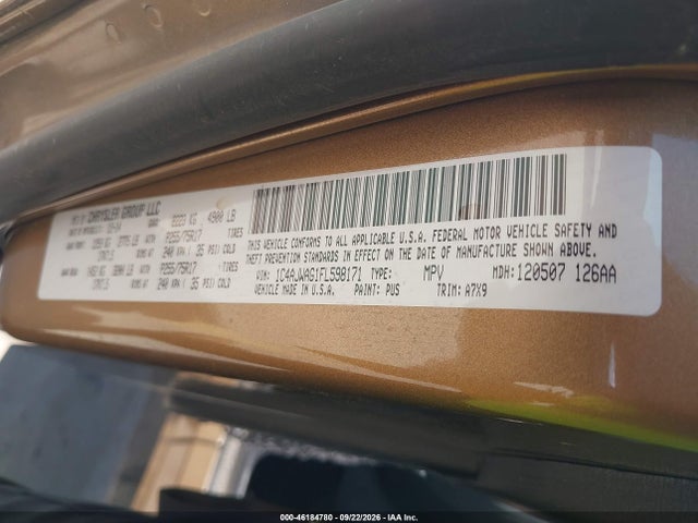 46184780 :رقم المزاد ، 1C4AJWAG1FL598171 vin ، 2015 Jeep Wrangler Sport مزاد بيع