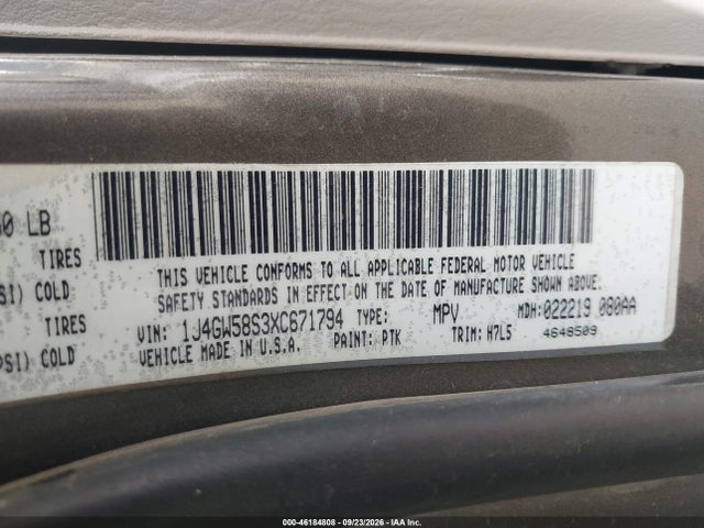 Aukcja sprzedaży 1999 Jeep Grand Cherokee Laredo, vin: 1J4GW58S3XC671794, numer aukcji: 46184808