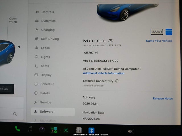 46184849 :رقم المزاد ، 5YJ3E1EAXKF357700 vin ، 2019 Tesla Model 3 مزاد بيع