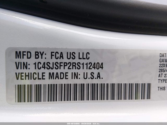 Продажа на аукционе авто 2024 Jeep Grand Wagoneer L Series Ii 4x4, vin: 1C4SJSFP2RS112404, номер лота: 46184986