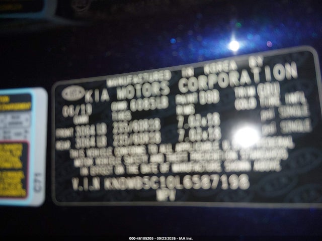 Aukcja sprzedaży 2020 Kia Sedona Ex, vin: KNDMB5C10L6587198, numer aukcji: 46185205
