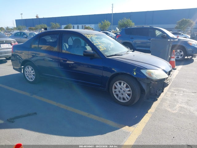 Aukcja sprzedaży 2005 Honda Civic Lx, vin: 2HGES16585H510108, numer aukcji: 46185451