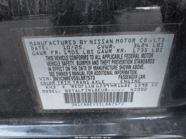Nissan Versa 1.6 Sv 2025 3N1CN8EV5SL887573 Image 9