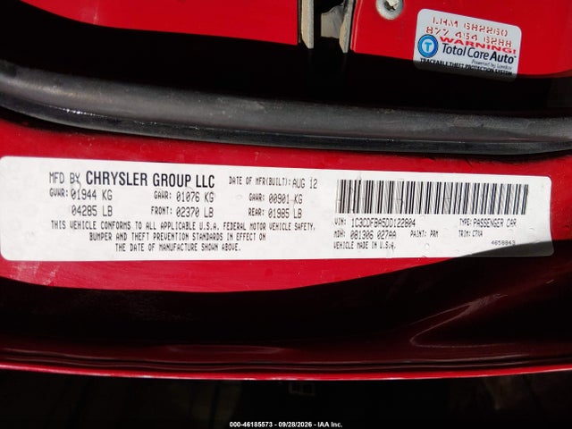 46185573 :رقم المزاد ، 1C3CDFBA5DD122804 vin ، 2013 Dodge Dart Rallye مزاد بيع