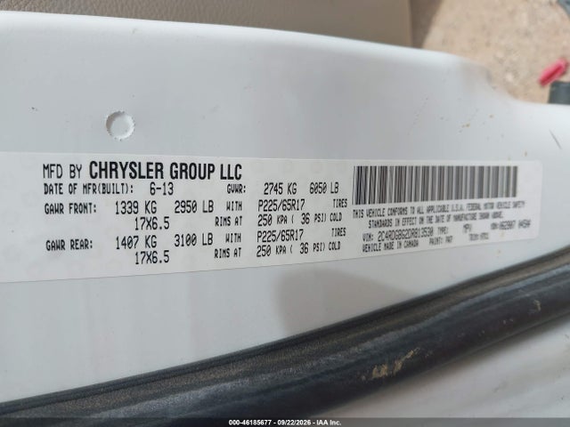 Продажа на аукционе авто 2013 Dodge Grand Caravan Se, vin: 2C4RDGBG2DR813530, номер лота: 46185677