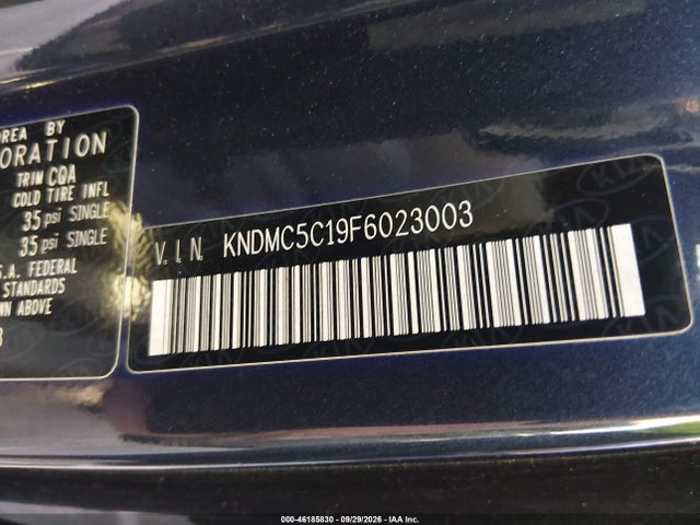 46185830 :رقم المزاد ، KNDMC5C19F6023003 vin ، 2015 Kia Sedona Ex مزاد بيع