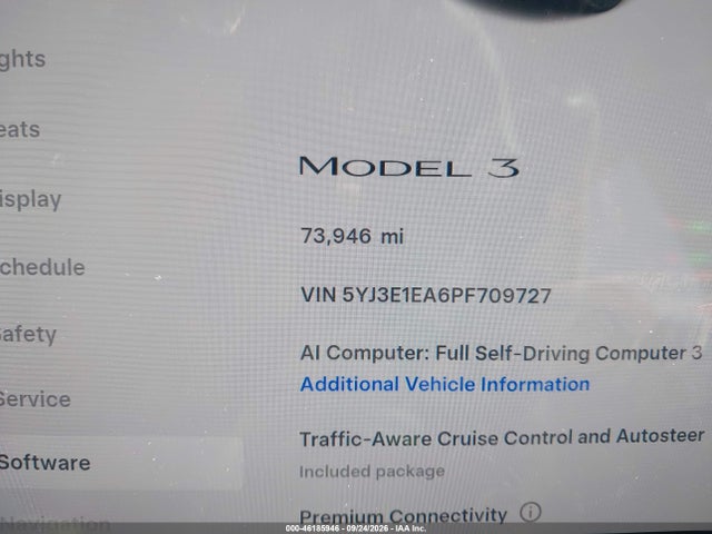 Aukcja sprzedaży 2023 Tesla Model 3 Rear-wheel Drive, vin: 5YJ3E1EA6PF709727, numer aukcji: 46185946