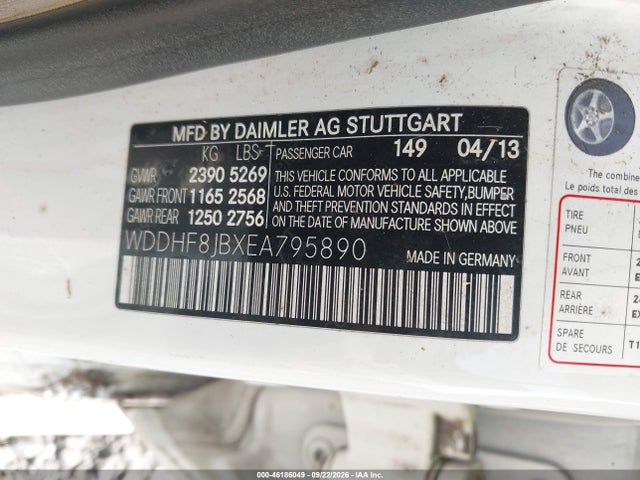 Продаж на аукціоні авто 2014 Mercedes-benz E 350 4matic, vin: WDDHF8JBXEA795890, номер лоту: 46186049