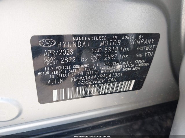 KMHM34AA7PA041331 Hyundai Ioniq 6 Sel