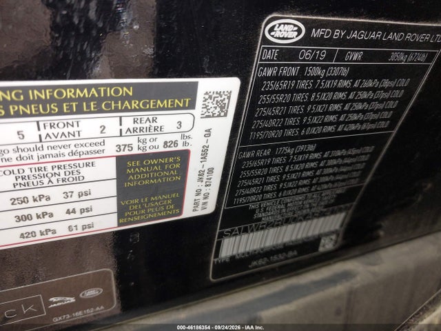 Продаж на аукціоні авто 2019 Land Rover Range Rover Sport Hse Mhev, vin: SALWR2RU0KA874100, номер лоту: 46186354