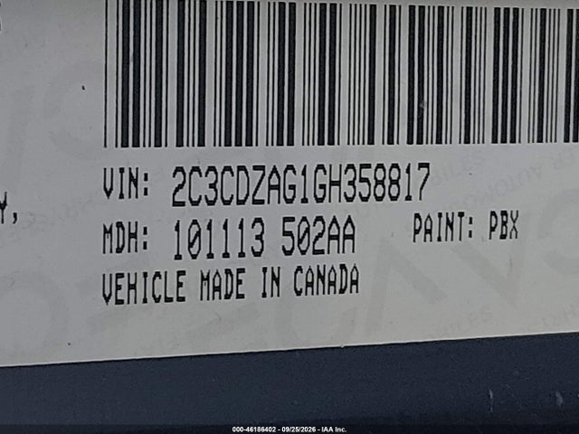 Продаж на аукціоні авто 2016 Dodge Challenger Sxt Plus, vin: 2C3CDZAG1GH358817, номер лоту: 46186402