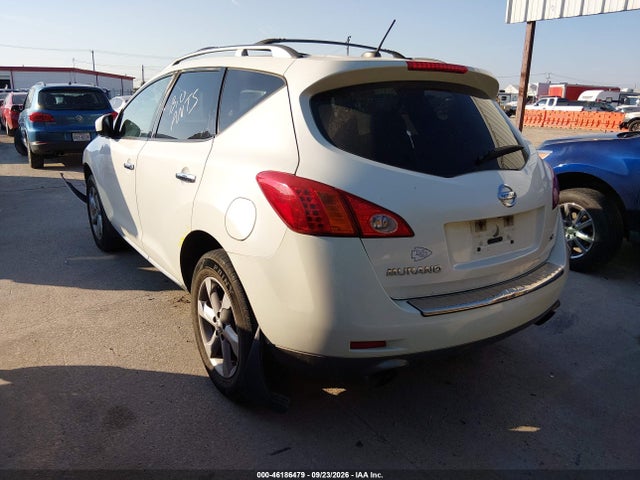 2009 Nissan Murano Sl მანქანა იყიდება აუქციონზე, vin: JN8AZ18U59W106661, აუქციონის ნომერი: 46186479