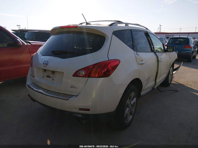 2009 Nissan Murano Sl მანქანა იყიდება აუქციონზე, vin: JN8AZ18U59W106661, აუქციონის ნომერი: 46186479