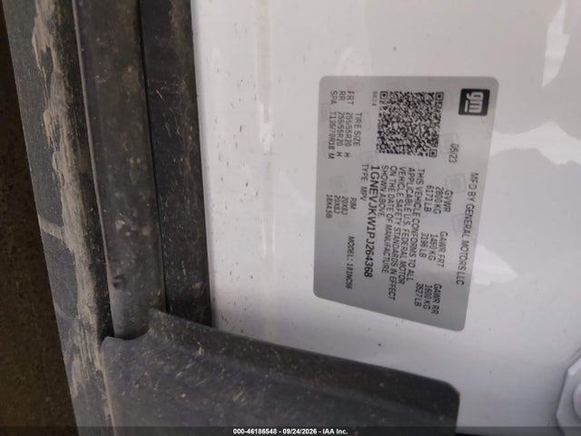 2023 Chevrolet Traverse Awd Rs მანქანა იყიდება აუქციონზე, vin: 1GNEVJKW1PJ264368, აუქციონის ნომერი: 46186548
