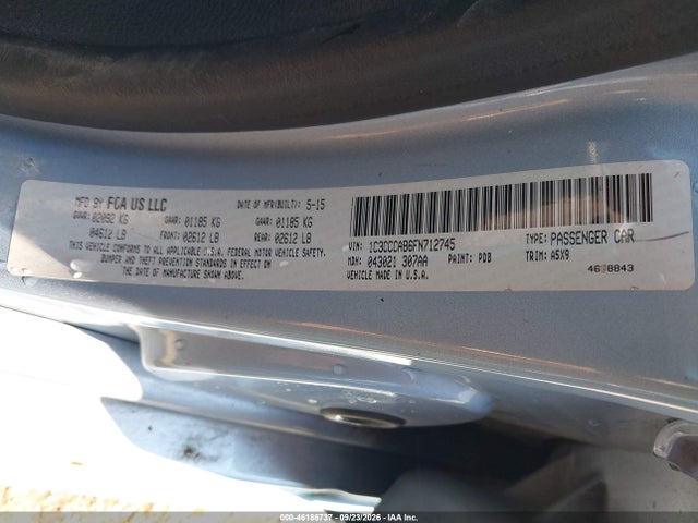Aukcja sprzedaży 2015 Chrysler 200 Limited, vin: 1C3CCCAB6FN712745, numer aukcji: 46186737