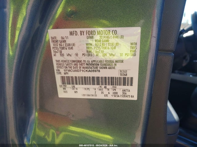 Продаж на аукціоні авто 2012 Ford Escape Xlt, vin: 1FMCU0D71CKA05978, номер лоту: 46187015