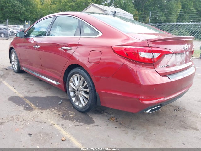 2015 Hyundai Sonata 2.4l Limited მანქანა იყიდება აუქციონზე, vin: 5NPE34AF4FH025969, აუქციონის ნომერი: 46187087