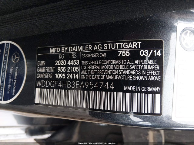 2014 Mercedes-benz C 250 Sport მანქანა იყიდება აუქციონზე, vin: WDDGF4HB3EA954744, აუქციონის ნომერი: 46187384