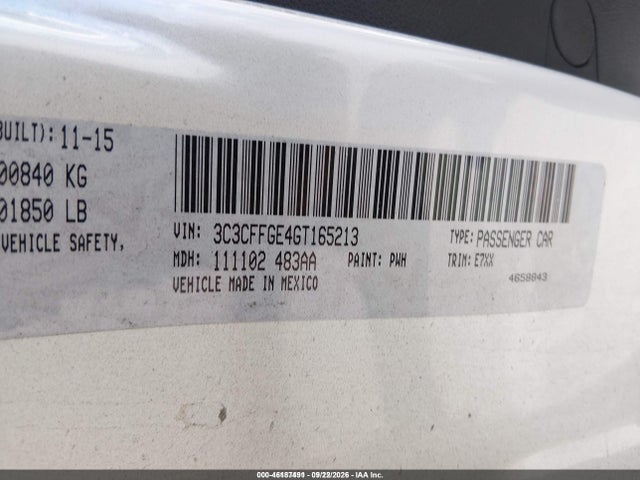 Fiat 500E BATTERY ELECTRIC 2016 3C3CFFGE4GT165213 Image 9
