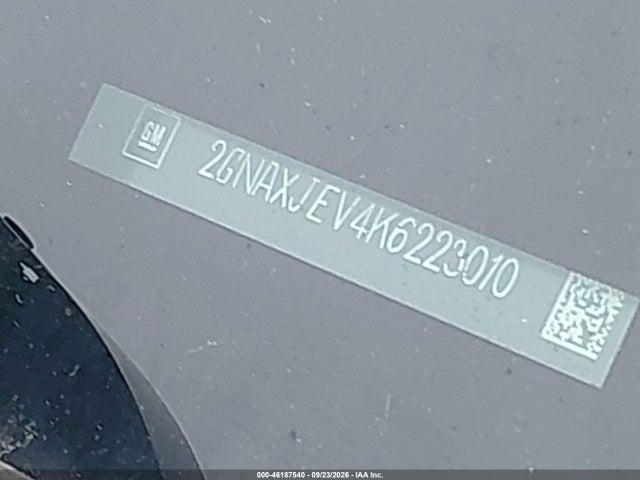 Aukcja sprzedaży 2019 Chevrolet Equinox Lt, vin: 2GNAXJEV4K6223010, numer aukcji: 46187540
