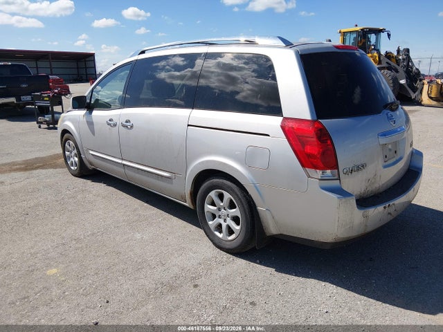2007 Nissan Quest Sl მანქანა იყიდება აუქციონზე, vin: 5N1BV28U27N129511, აუქციონის ნომერი: 46187556
