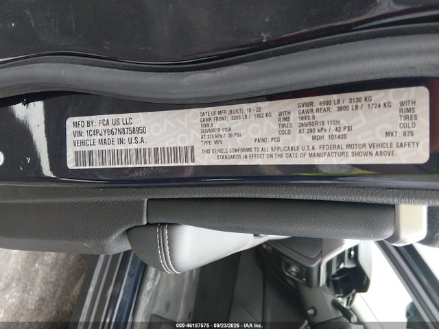 Aukcja sprzedaży 2022 Jeep Grand Cherokee 4xe Limited 4x4, vin: 1C4RJYB67N8758950, numer aukcji: 46187575