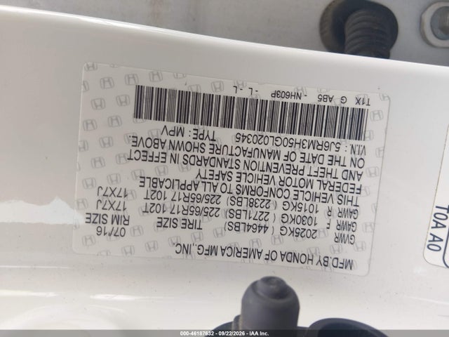Honda CR-V EX 2016 5J6RM3H50GL020345 Image 9