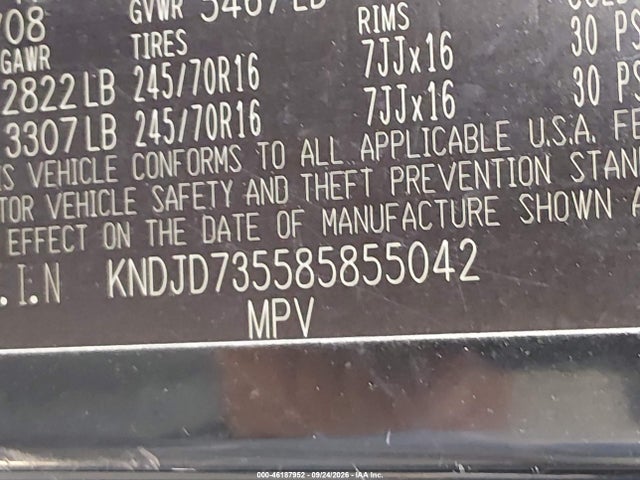 Продаж на аукціоні авто 2008 Kia Sorento Lx, vin: KNDJD735585855042, номер лоту: 46187952