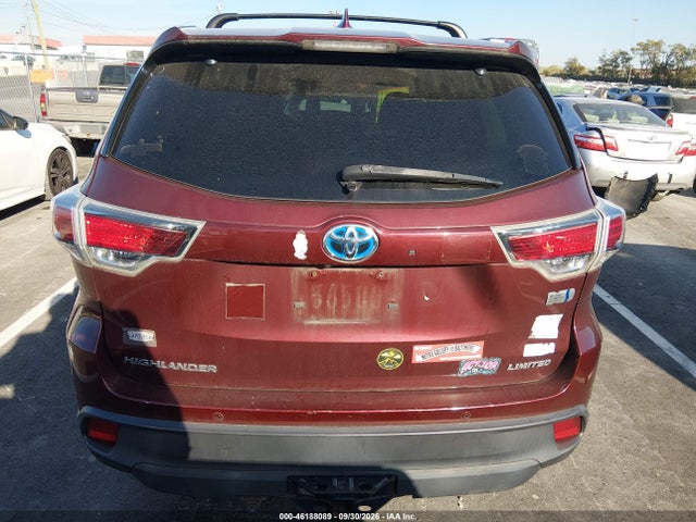 Продаж на аукціоні авто 2016 Toyota Highlander Hybrid Limited Platinum, vin: 5TDDCRFH2GS014161, номер лоту: 46188089