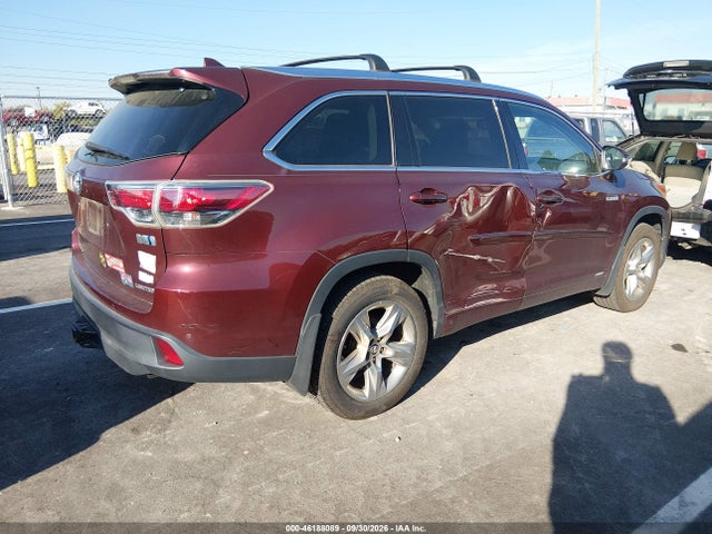 Продаж на аукціоні авто 2016 Toyota Highlander Hybrid Limited Platinum, vin: 5TDDCRFH2GS014161, номер лоту: 46188089