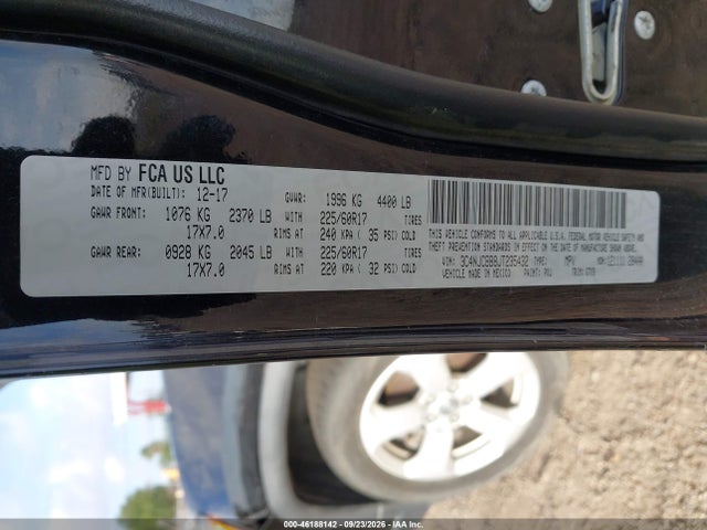 46188142 :رقم المزاد ، 3C4NJCBB8JT235432 vin ، 2018 Jeep Compass Latitude Fwd مزاد بيع