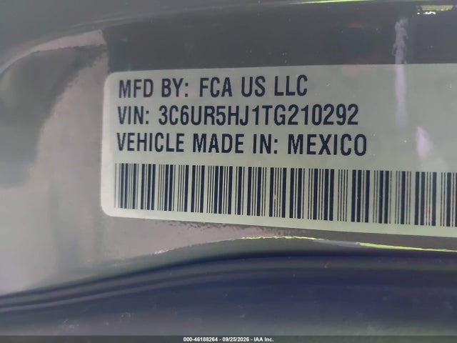 Продаж на аукціоні авто 2026 Ram 2500, vin: 3C6UR5HJ1TG210292, номер лоту: 46188264